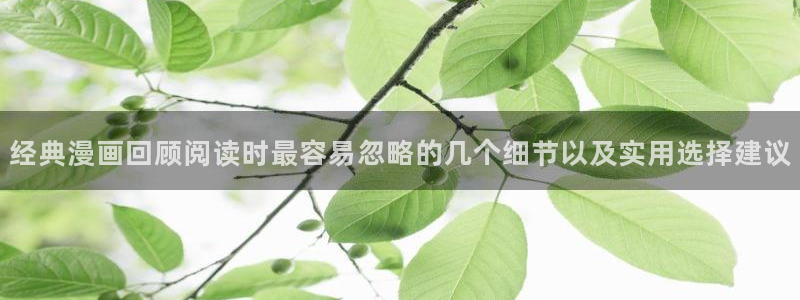 漫画岛人气排行榜：经典漫画回顾阅读时最容易忽略的几个细节以及实用选择建议
